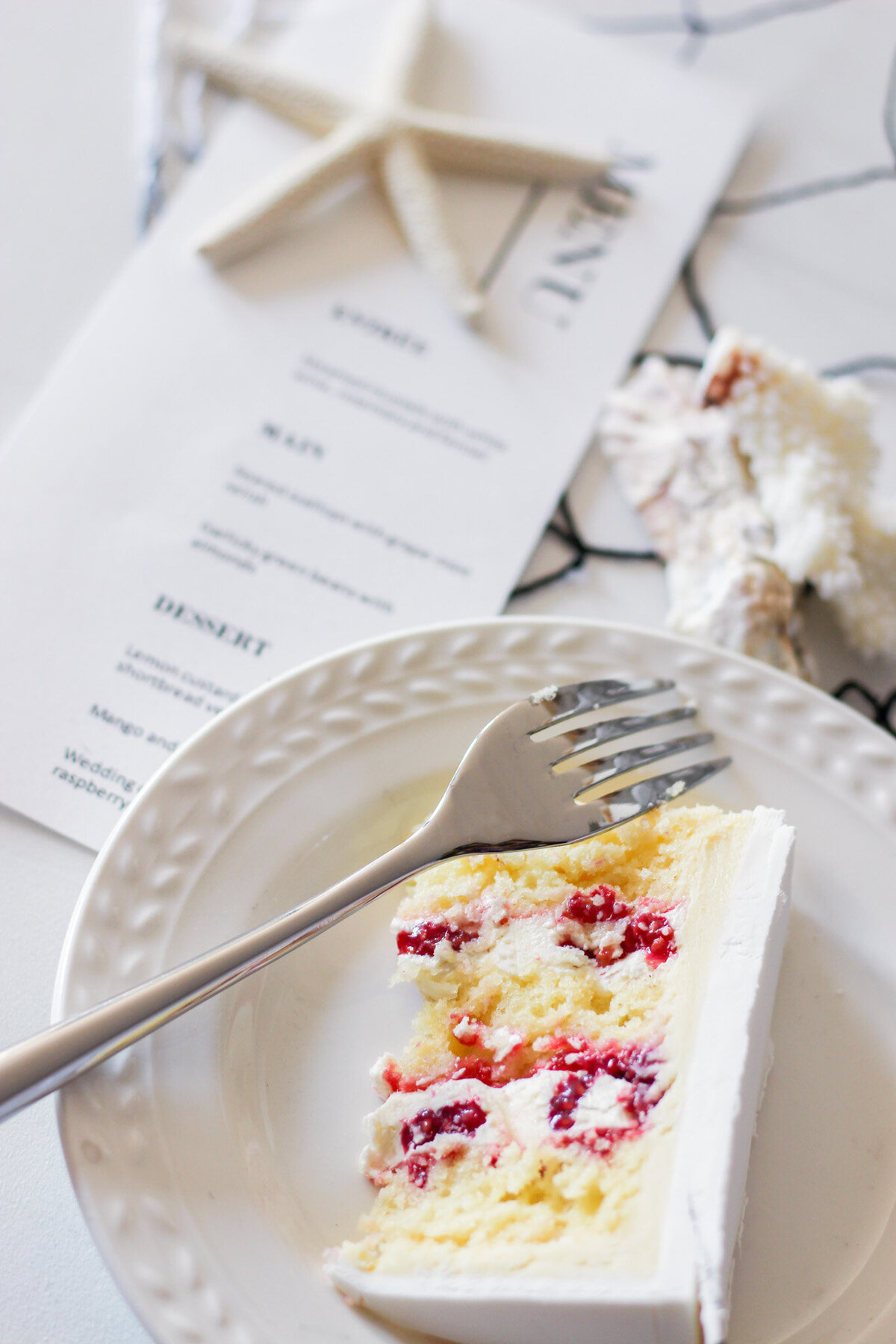 wedding cake raspberry coconut coastal wedding affair (1)-2