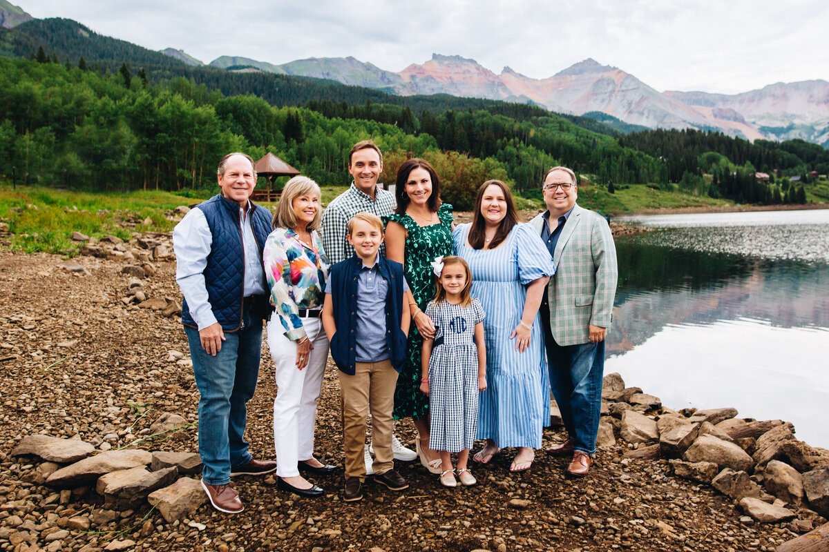 Telluride family portraits at Trout Lake.
