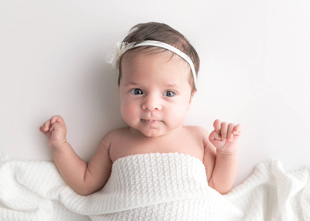 simple baby picture on white