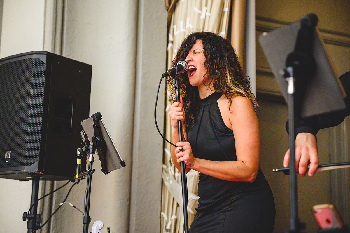 Philadelphia lead singer performing in a wedding