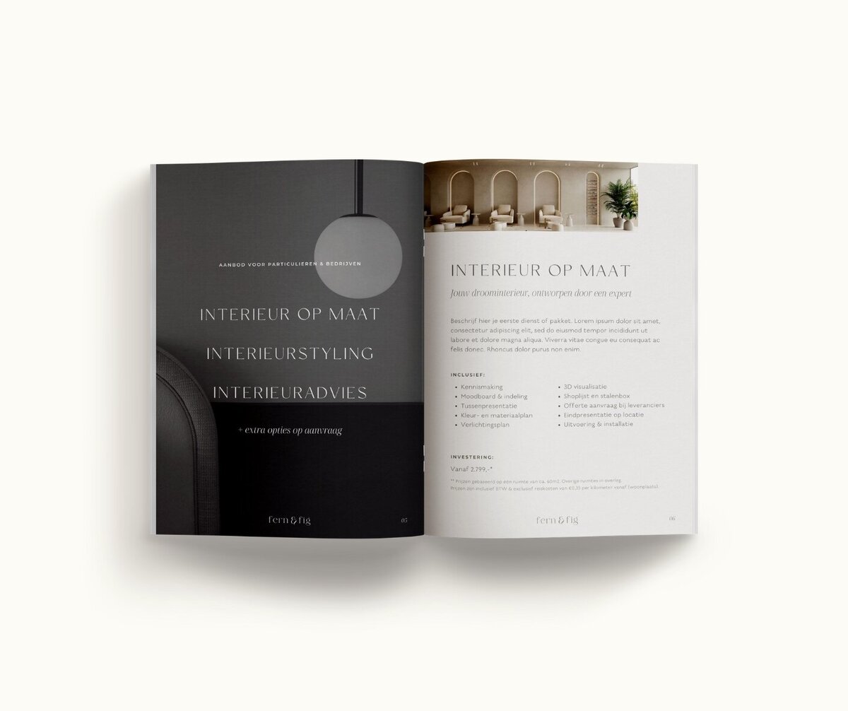 Canva brochure template Fern & Fig 5