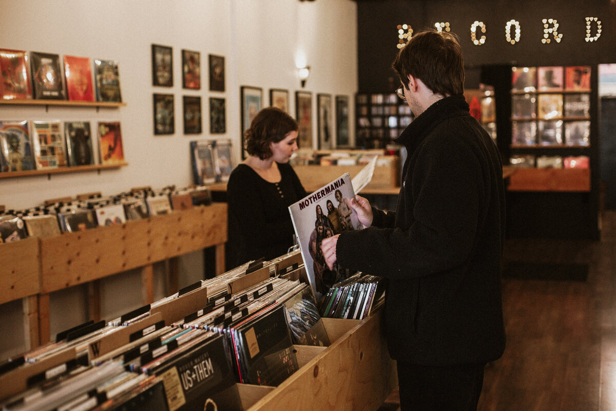 record store couples session Niagara ontario