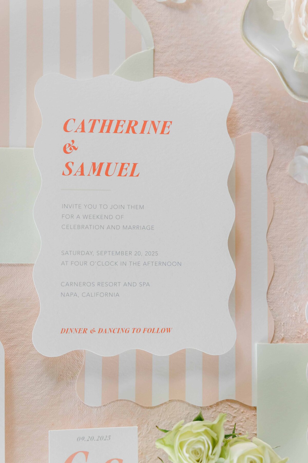 modern-wedding-invite-with-bold-orange-text-and-stripes