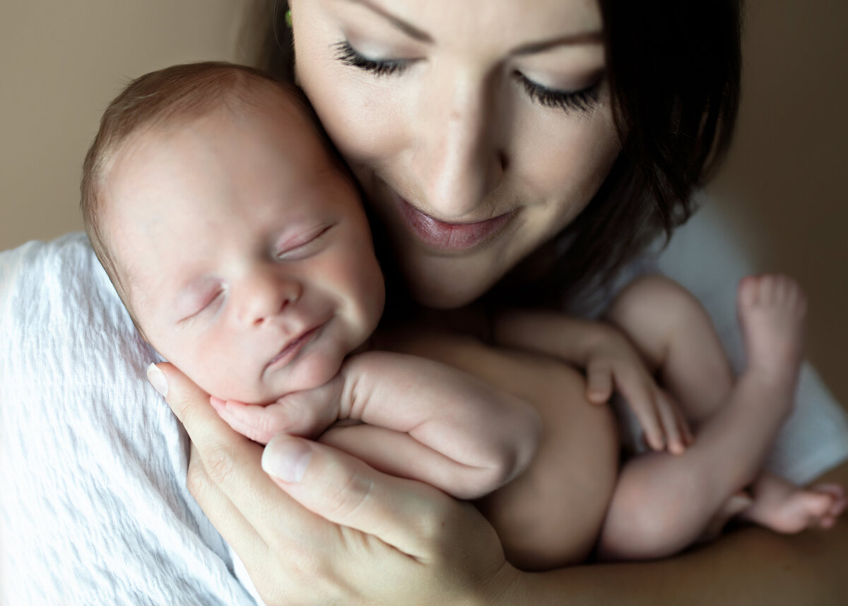 mother and son pictures newborn photography session
