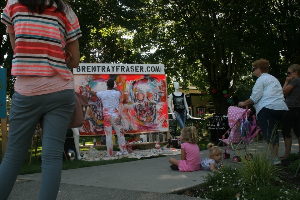 Brent Ray Fraser Cranberry Festival Live Skull Painting 2012_08
