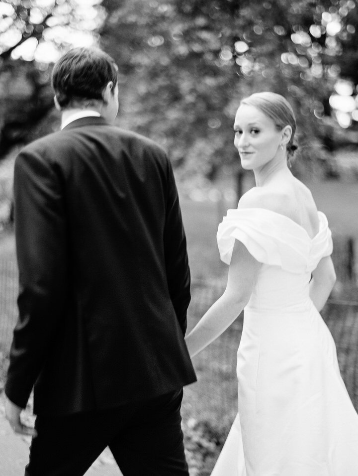 central park bride and groom portraits