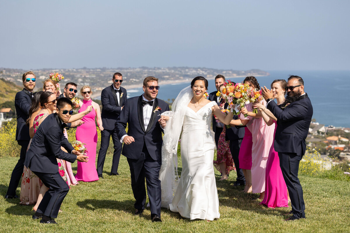 Bridal Party at Malibu Seaview Estate