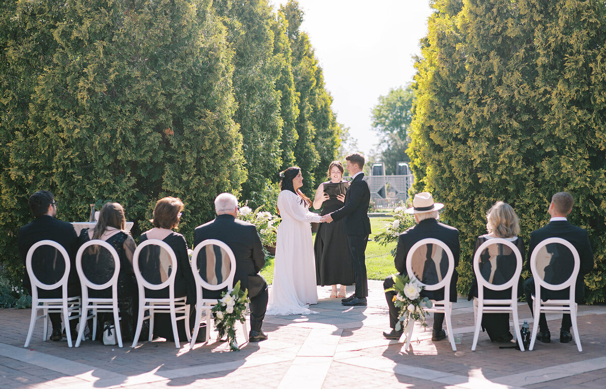 Denver Botanic Gardens outdoor wedding ceremony