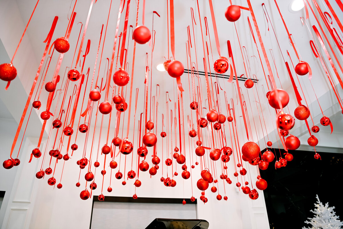 Luxury holiday decor installation by The Works Collective | immersive seasonal event design for a private residence.
