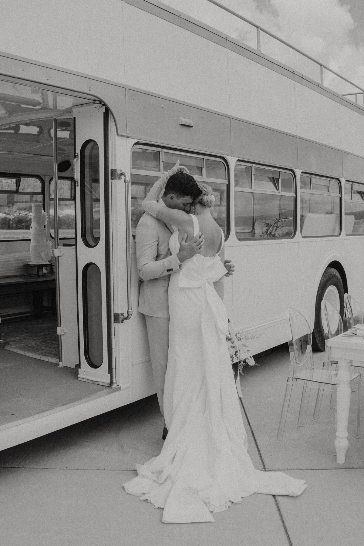 A nostalgic black and white wedding and elopement portrait, capturing timeless romance and emotion in Spokane, Washington.