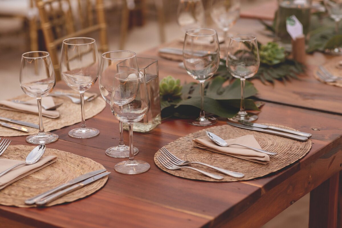 Close up of ceremony location at  Riviera Maya wedding.