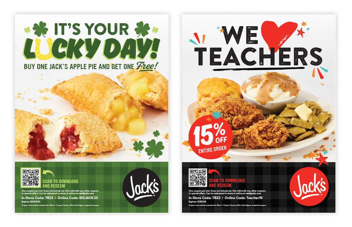 Jacks | Restaurant | Flyers | Graphic Designer | Van Curen Creative