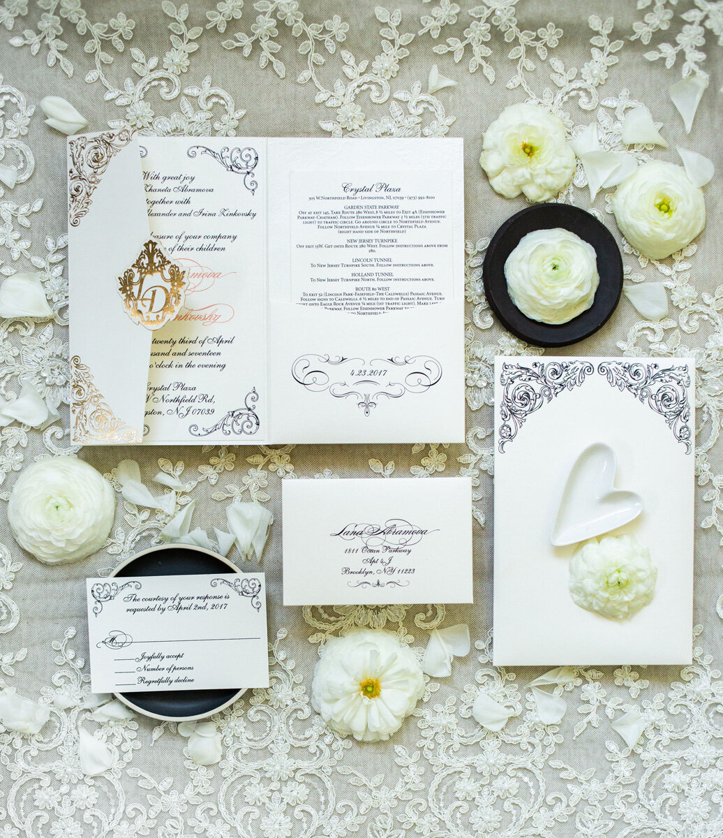 wedding stationery custom invitation suite plume and stone 15