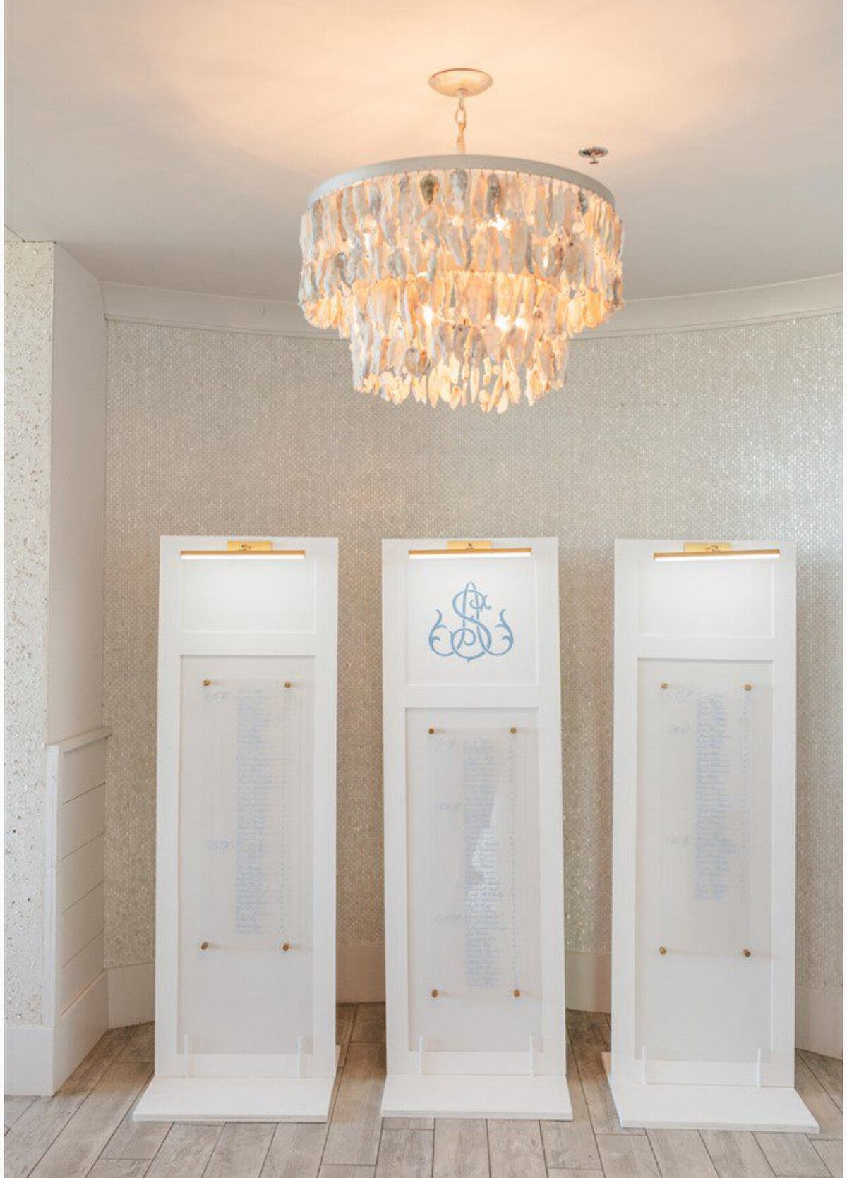 Escort Board and Batten Panels Seating Chart  |  Wedding Event Decor Rentals | Trish Beck Events, Meredith Ryncarz Photography, Coastal Floral & Events
