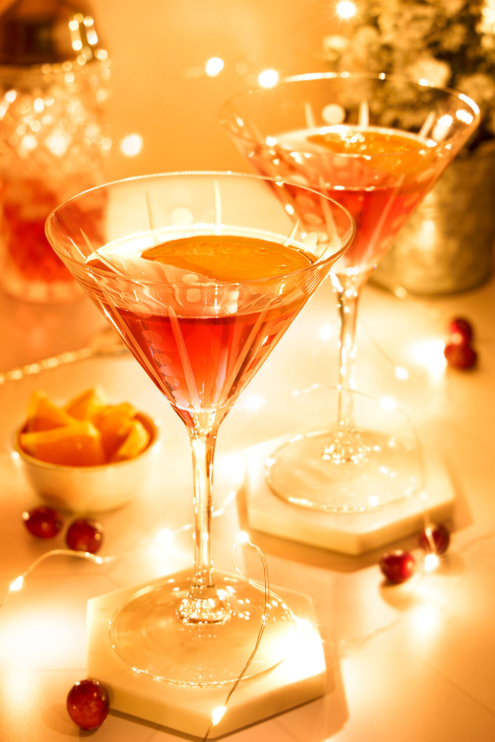 Cranberry Orange Holiday Martinis