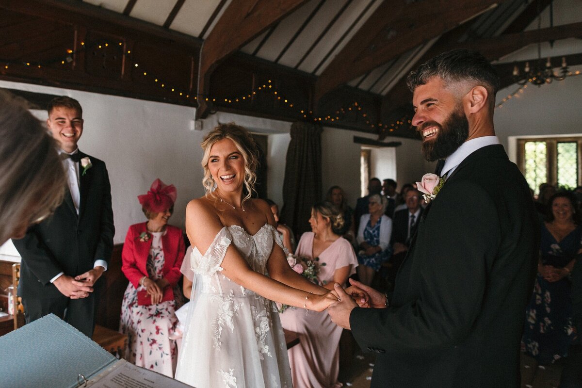 Couple get married at The Boat House at Pentillie  Estate in Cornwall