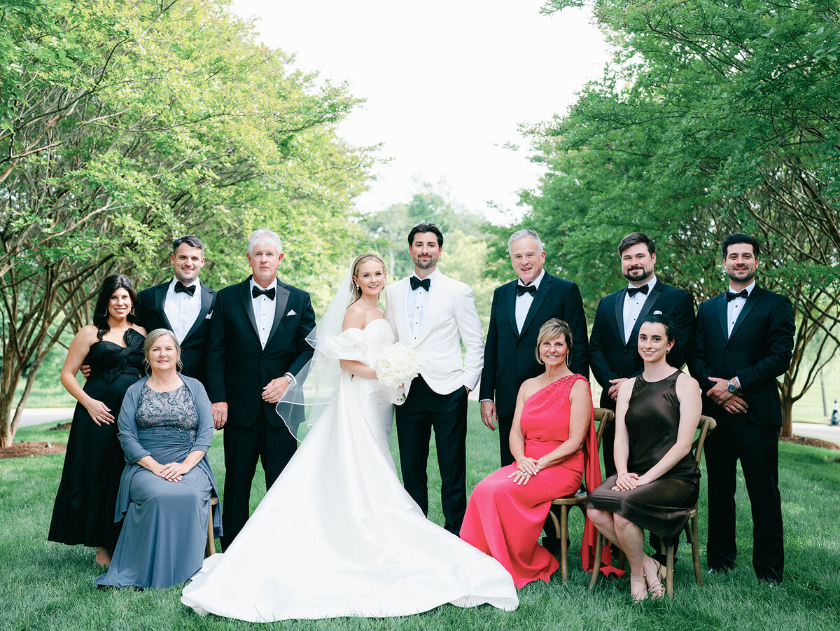 Wedding portrait of family