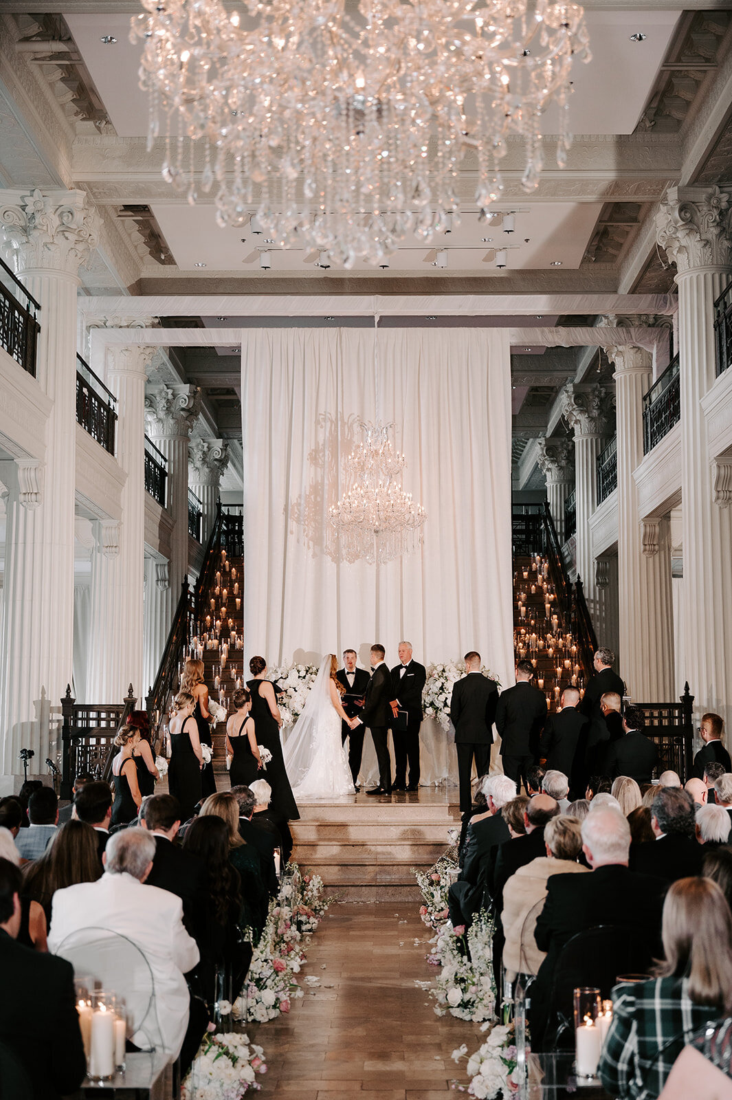 Candlelit wedding ceremony at The Corinthian Houston