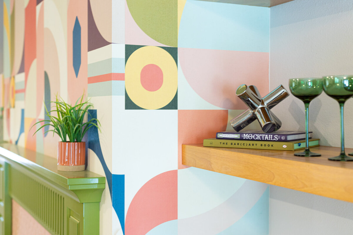 colorful wallpaper detail