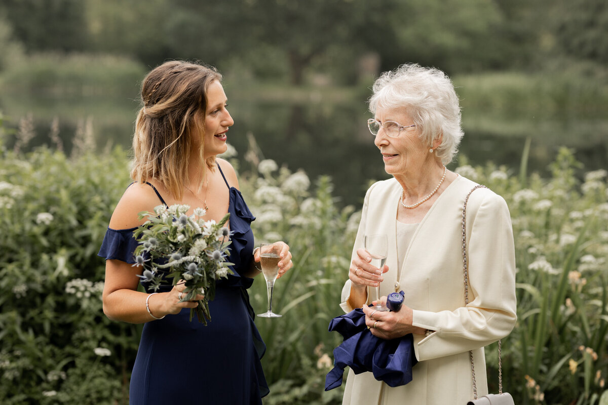 Candid guests portraits at Devon marquee wedding