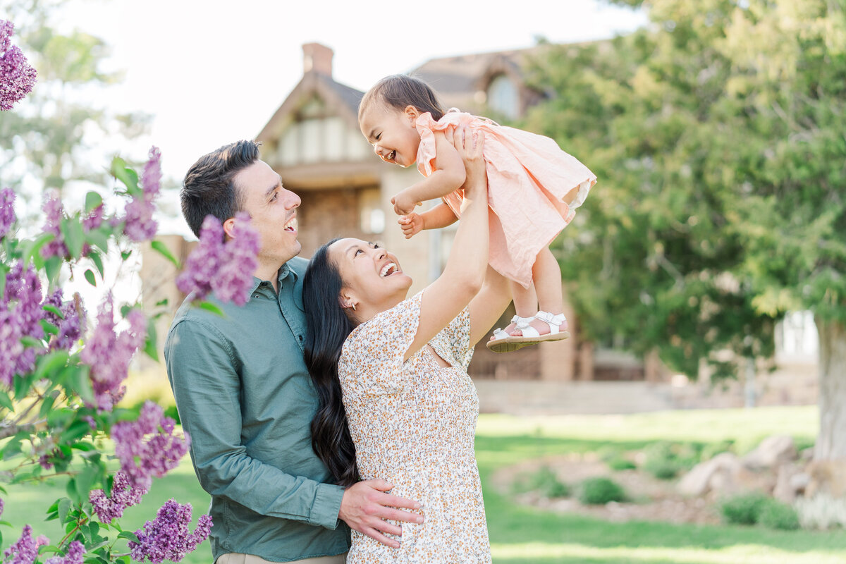 Spring Lilac Family Portraits Highlands Ranch Mansion Flowers Romantic Light and Airy Elena Spraguer Photography0035
