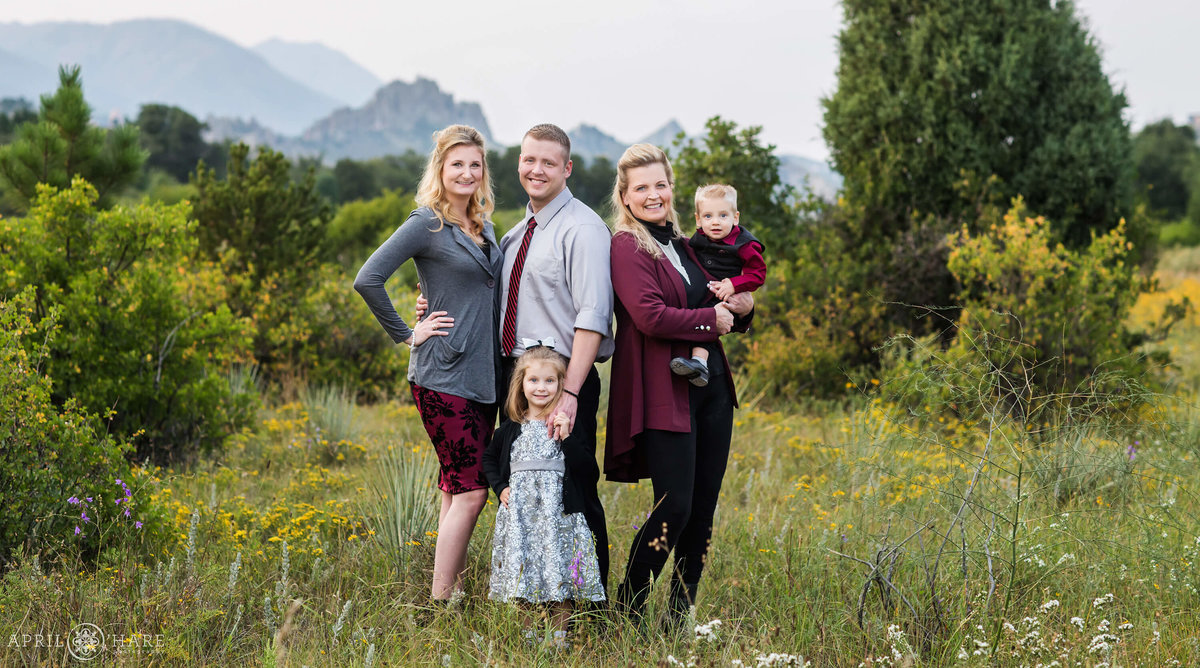Family photos at Garden of the Gods Colorado Springs CO