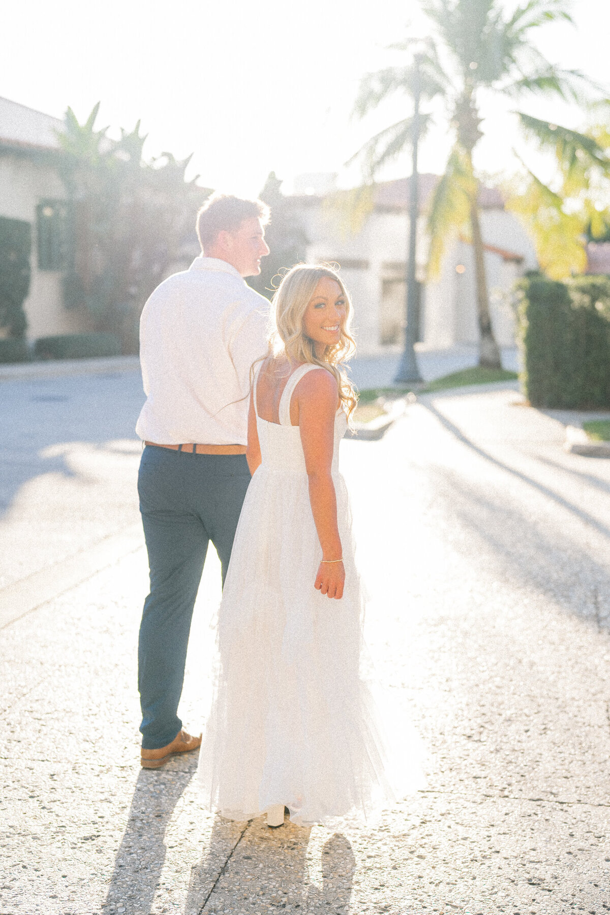 Couple walking and holding hands