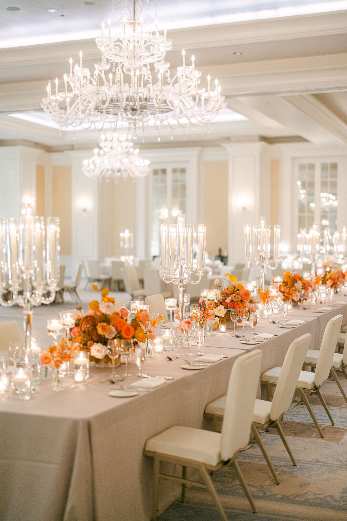 indoor luxury reception at St. Regis Atlanta wedding