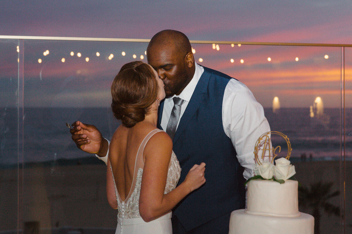 Cabo San Lucas wedding reception, party in the sky at sunset at Hard Rock Hotel