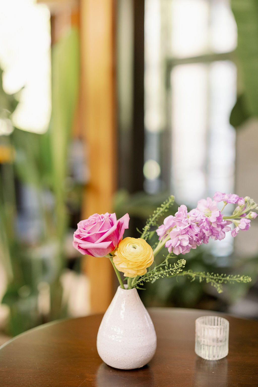 high boy bud vase classic simple pink stems