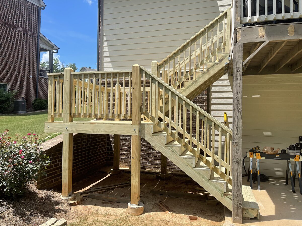 New Deck steps with landing