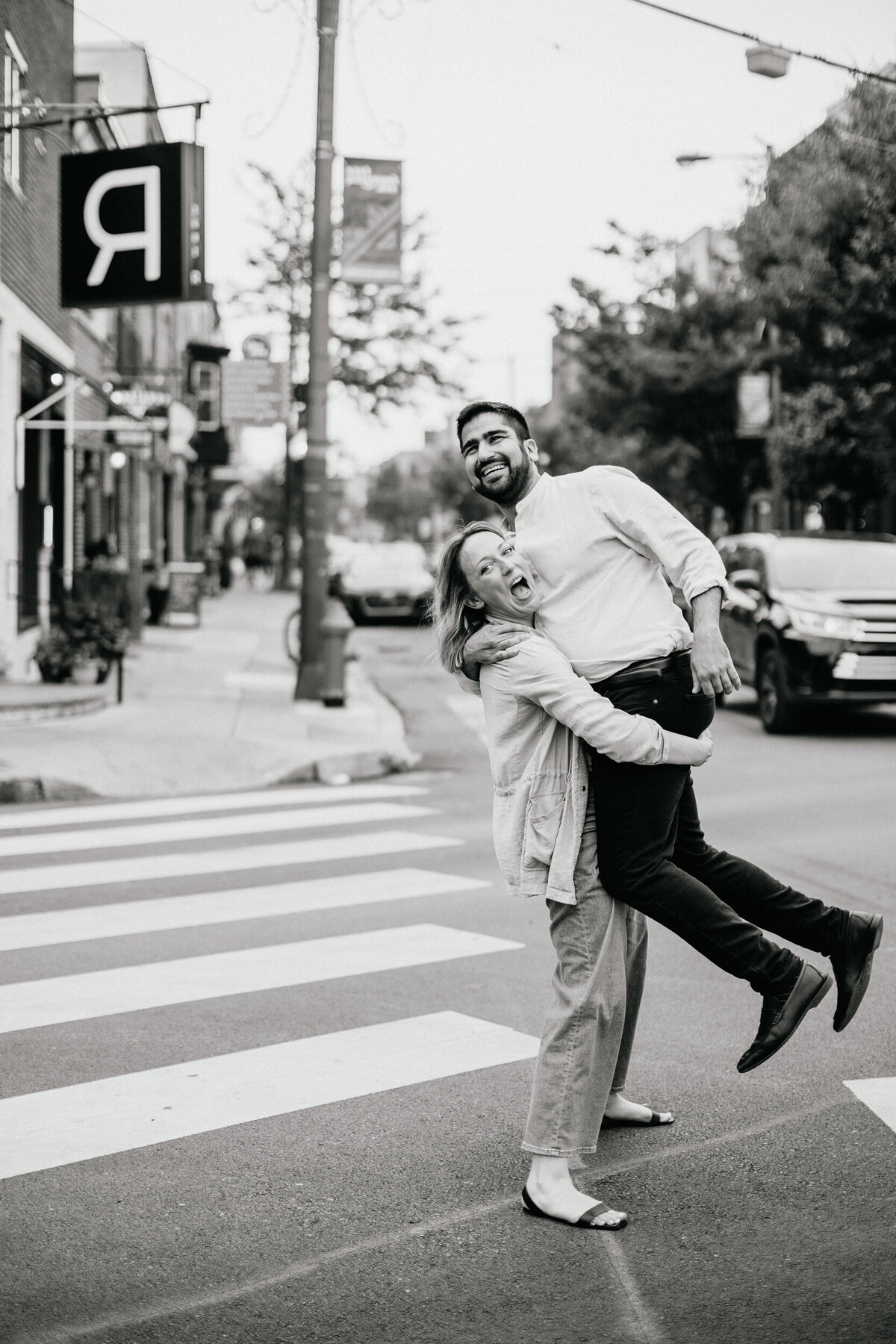 silly engagement photos philadelphia