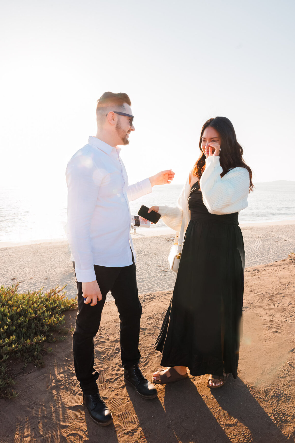 Kyle Woolum + Stephanie-Proposal Engagement-Half Moon Bay-Dunes Beach-San Francisco Wedding Photographer-San Francisco Photographer-Half Moon Bay Photographer-Emily Pillon Photography-S-092323-17