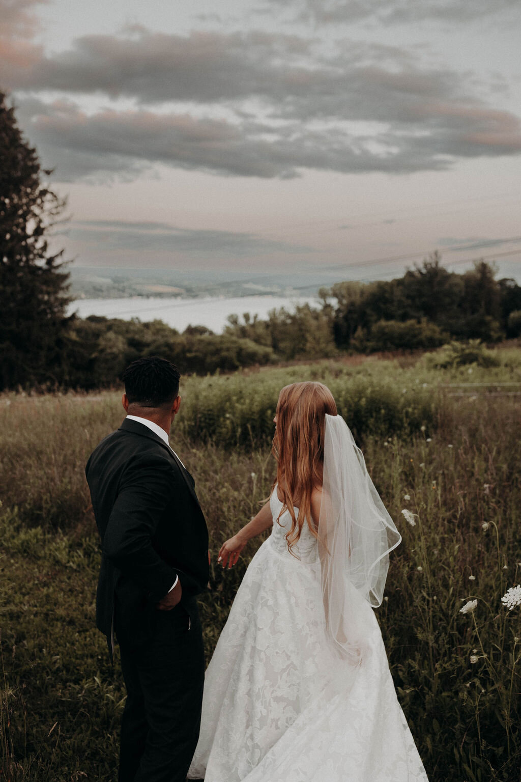 crispin hill wedding keuka lake flower field bride and groom wedding photographer finger lakes