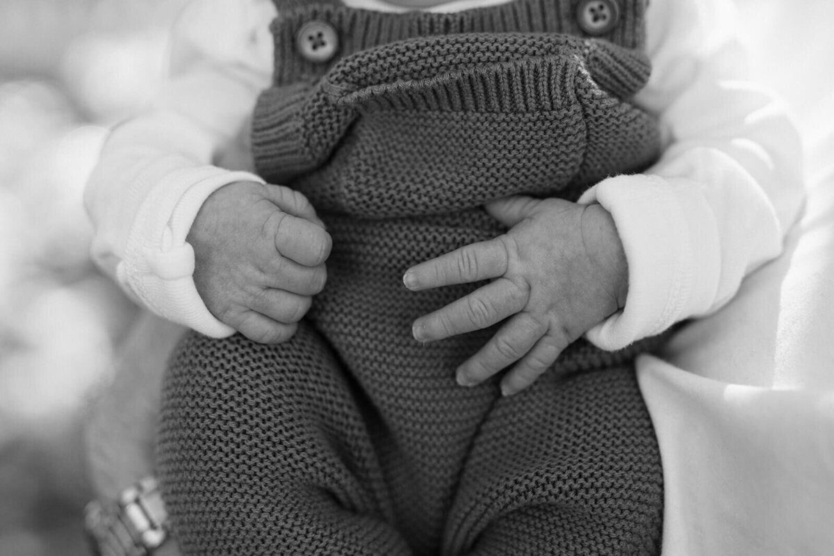 Baby hands at newborn photoshoot at Finger Lakes, NY