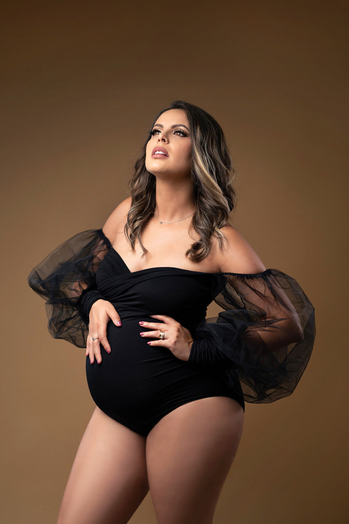 Studio Couture Maternity Photography Motherhood Gold Black Vogue