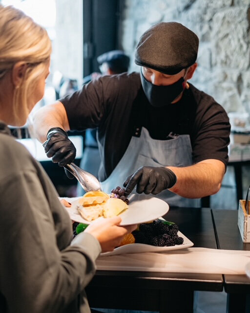 Calgary, Alberta chef serves delicious artisan cuisine. Full service wedding catering, Food Works Craft Catering, contemporary catering in Calgary, Alberta, featured on the Brontë Bride Vendor Guide.