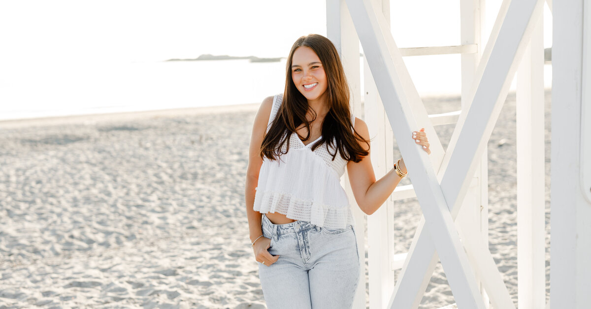 Kendall senior portrait photo by South Shore senior portrait photographer Christina Runnals