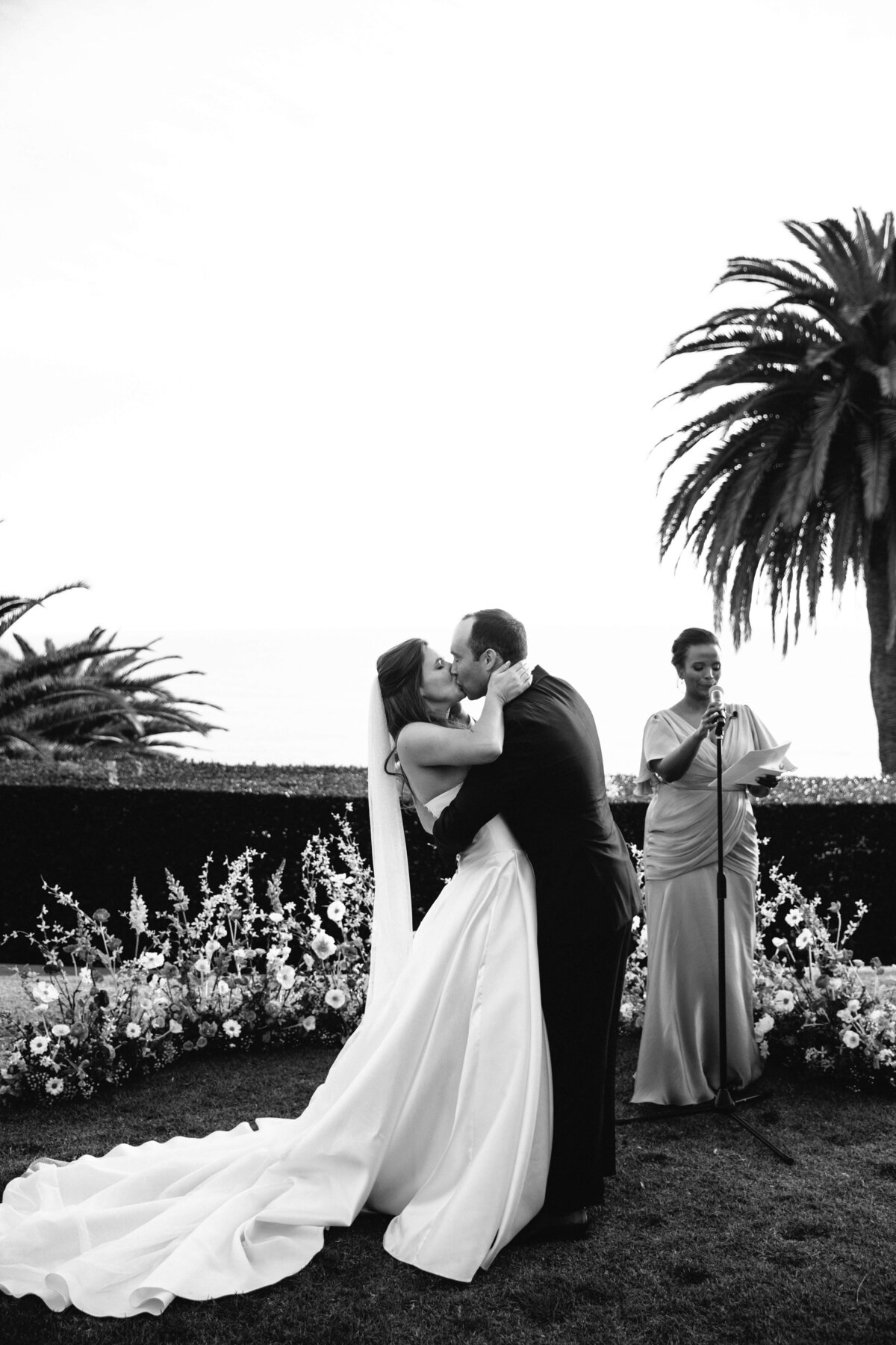 Santa Monica wedding ceremony at Bel Air Bay Club