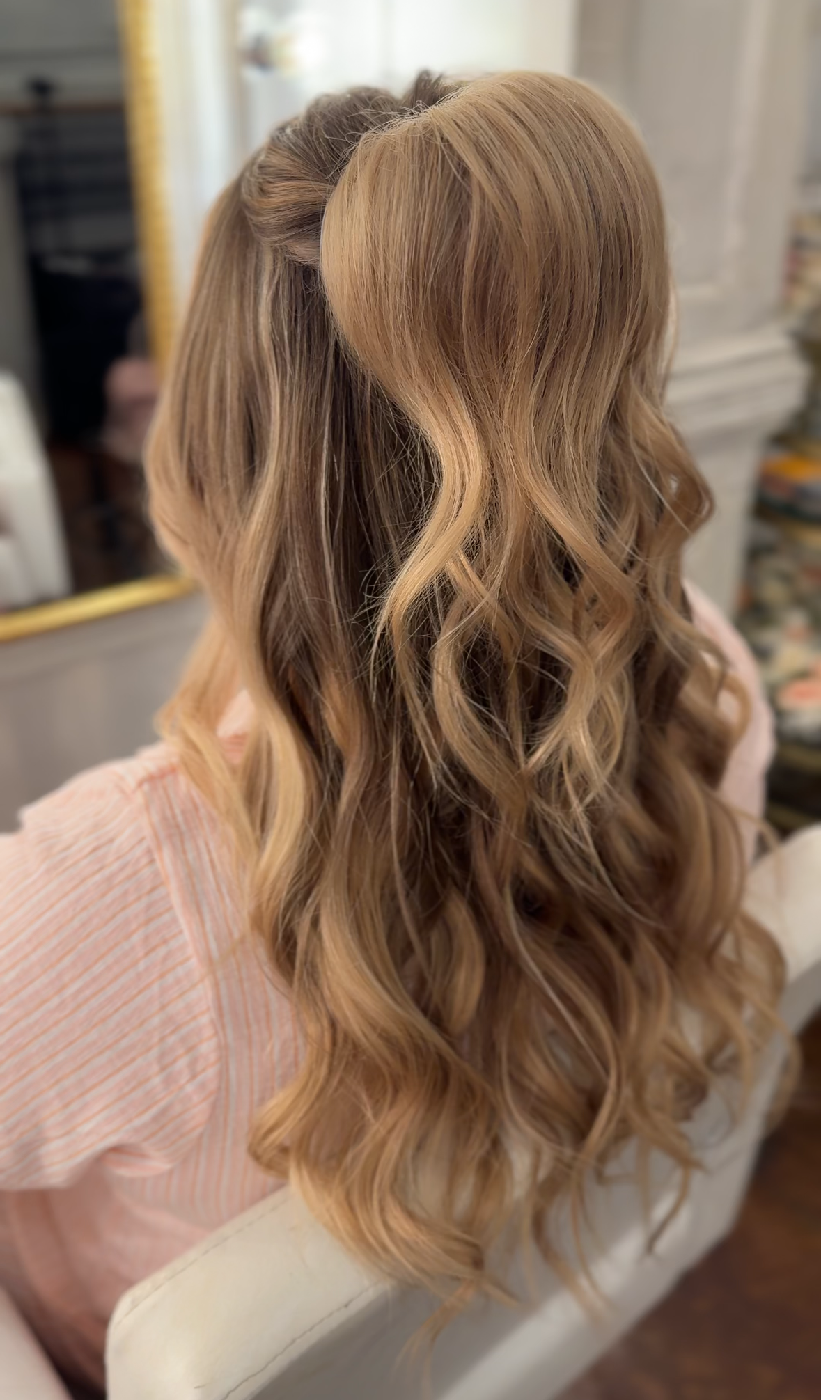 trending half up half down wedding hair style best Nashville bridal hairstylist