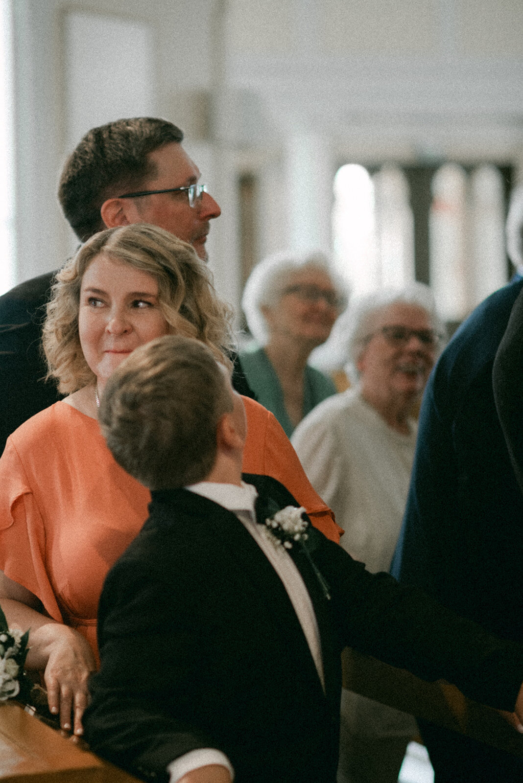 Wedding photograph of an intimate wedding ceremony by photographer Hannika Gabrielsson
