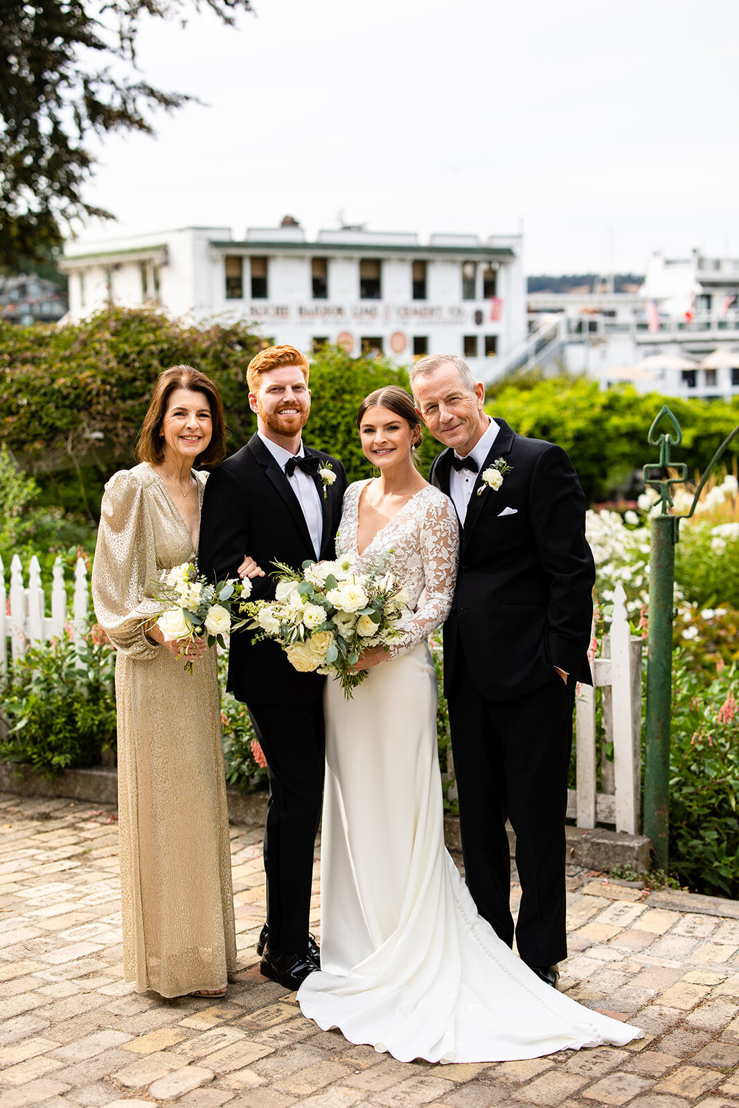 Family Portrait at Roche Harbor Resort Wedding