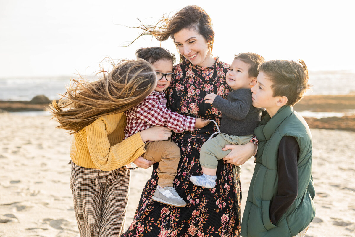 Family session at Fitzgerald Marine Reserve in Moss Beach,CA