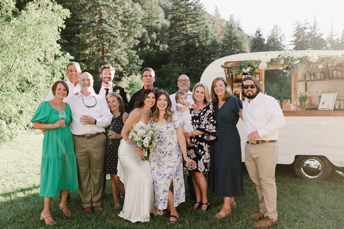 Wedding guests at Dallenbach Ranch Colorado Wedding