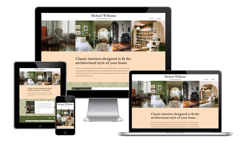 Michael Williams Responsive Website on Multiple Devices