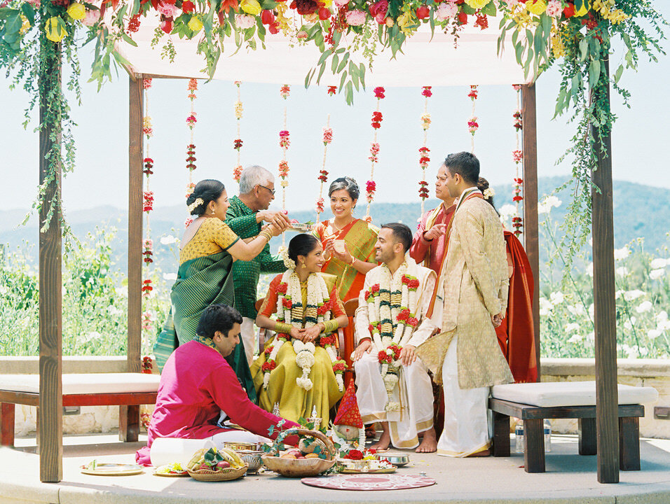 floral mandap indian wedding