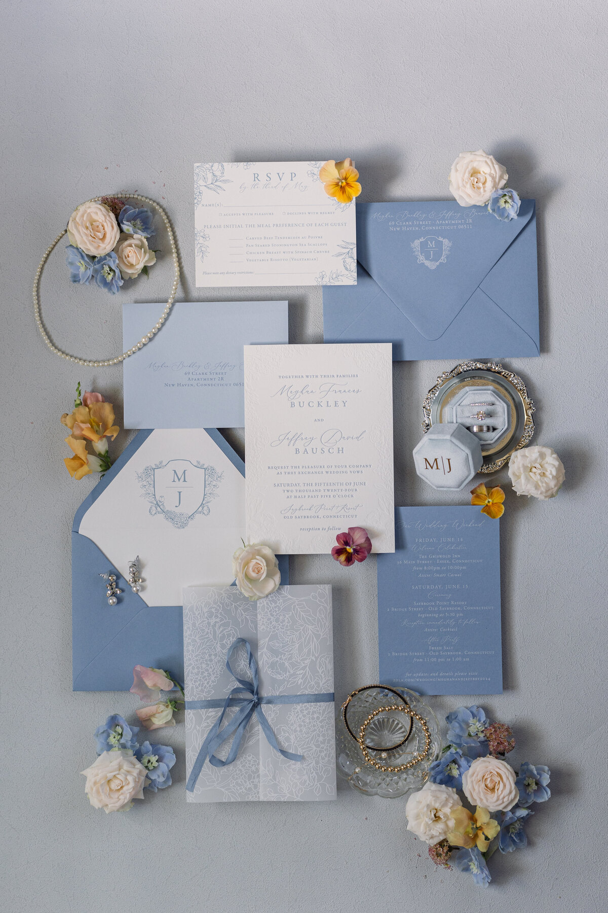 wedding-blue-coastal-letterpress-crest-connecticut