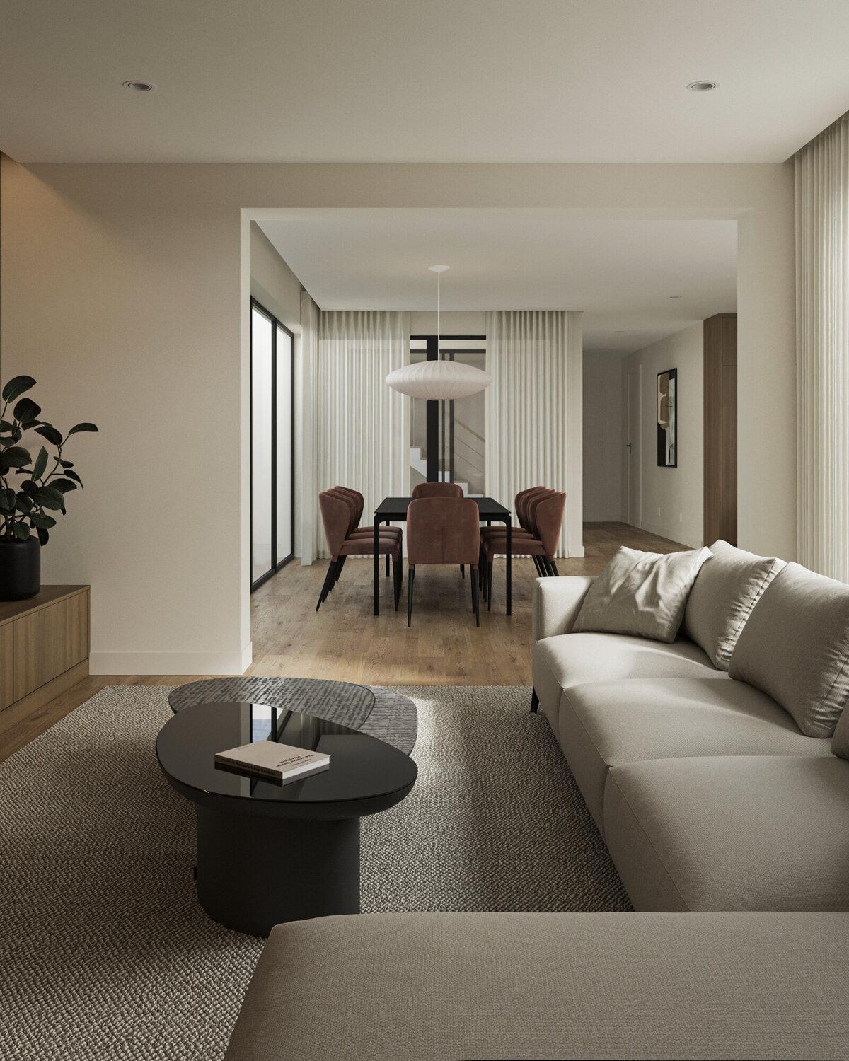 modern living room rendering