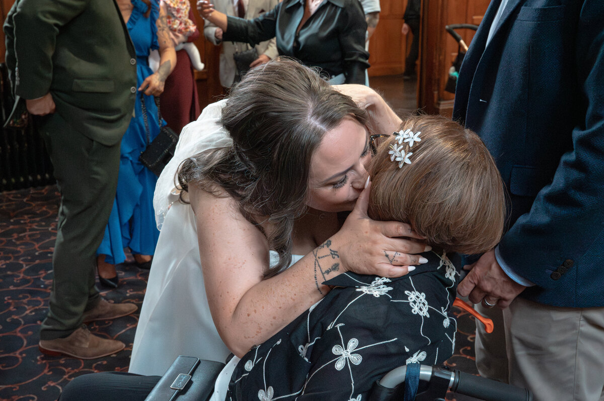 Candid reactions of bride and guest - Funny and emotional - Manchester Wedding Photographer 