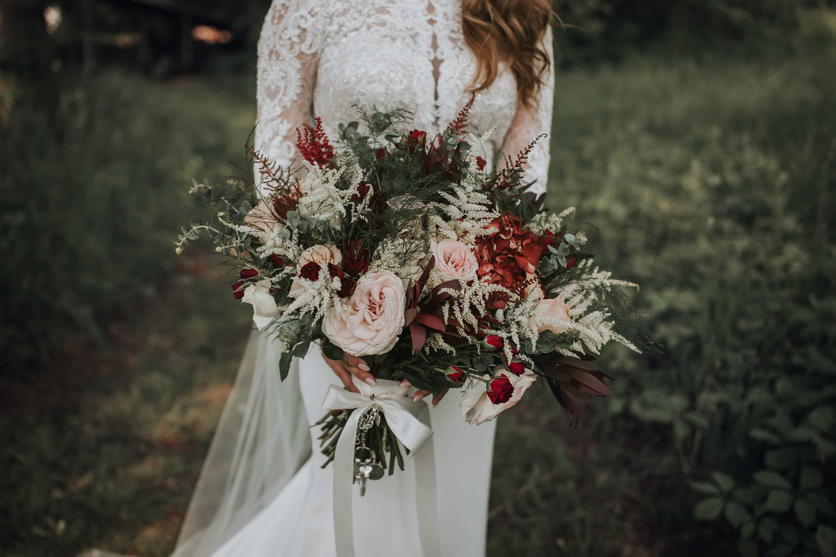 bridal bouquet blue dress barn